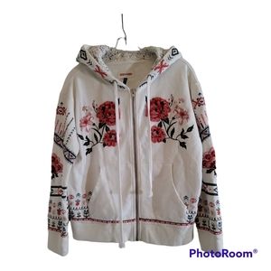 Driftwood for Sundance Catalog Teddy Embroidered Jacket Small